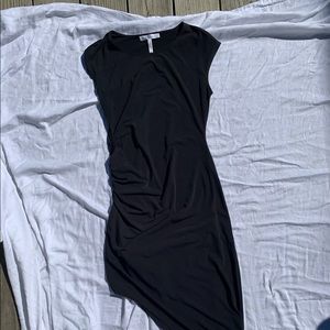 Black ruched BCBG dress